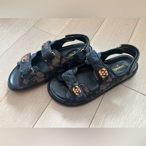 Chanel denim dad sandals